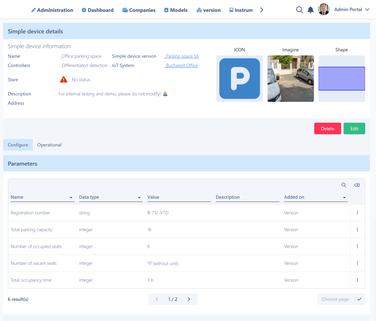 Simple Device Page